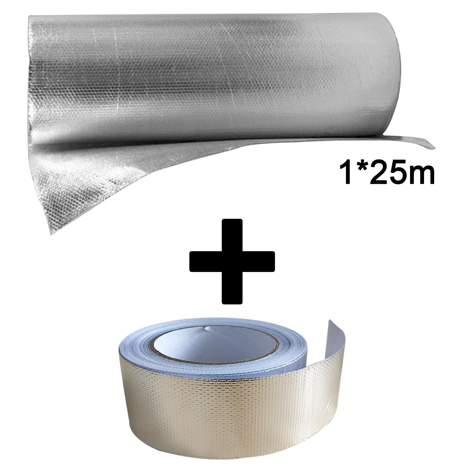 NIANTONG Aislante Termico Reflexivo Multicapa Aislamiento Radiadores para Furgonetas Ventana Automóvil Camping o Piscina Protección contra el Frío y para Oscurecer(Size:1x25m)