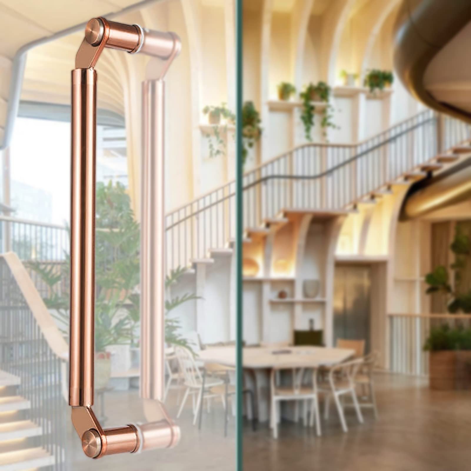 CWCQGH Barn Bathroom Bedroom Entry Gates Handles Pulls,Door Pull Sliding Glass Door Push Handle Bar, Stainless Steel Wood/Cabinet/Pocket Door Grab,150cm/59inch