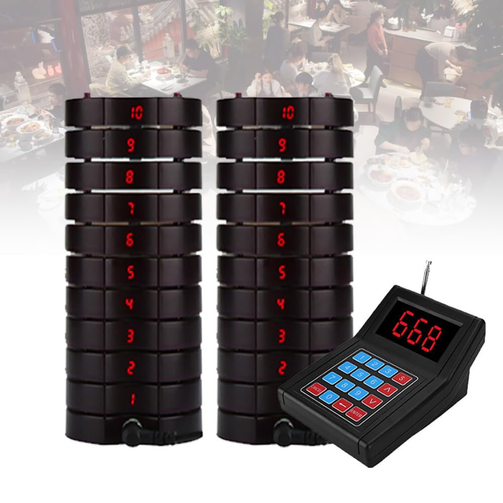 Pager de restaurant sans fil avec 999 canaux et 3 modes d'alerte