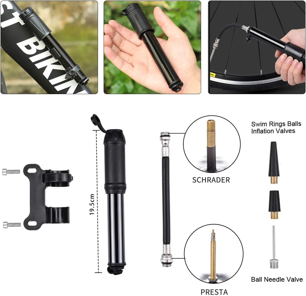 fshihine Portable Bicycle Repair Tool & Puncture Kit, Bike Tyre Repair
