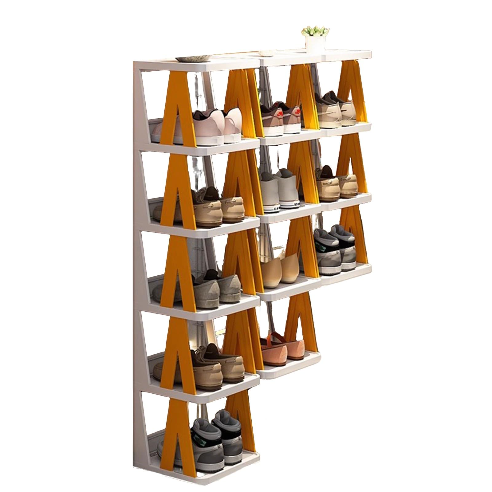 Scarpiera stretta multistrato in plastica per Halay e soggiorno, salvaspazio, elegante espositore per scarpe per ingresso