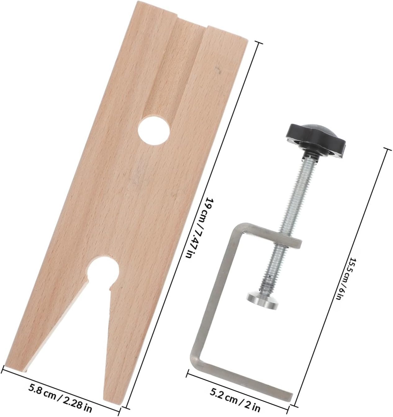 VOSAREA 2 Pcs Desk C Clamp for Jewelry Making and Hobby Projects, Heavy Duty Metal and Wood Table Mount Clamp with No Drilling Required, Versatile Usage for Desktop Thicknesses
