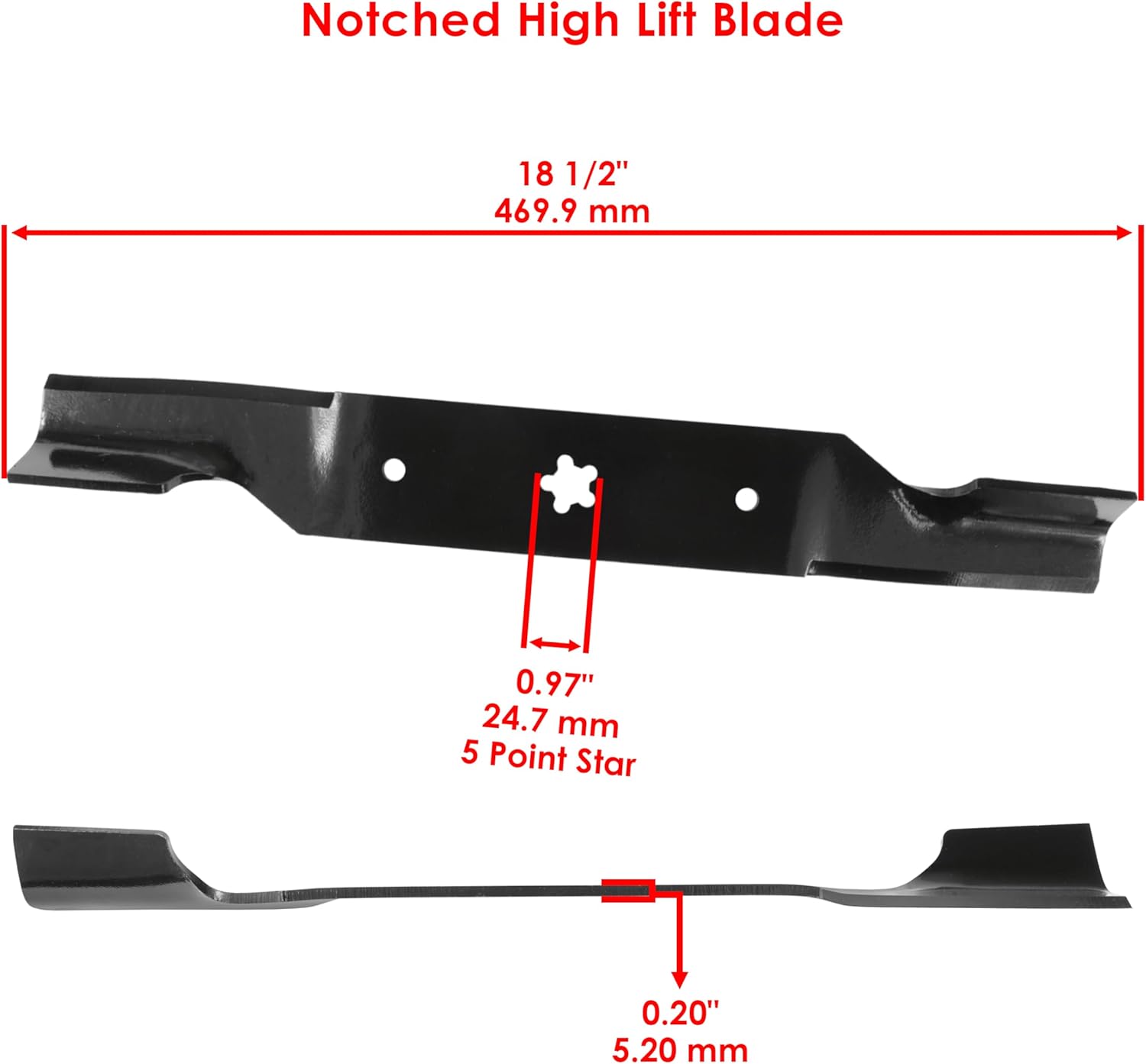 Caltric Deck Blades & Bolt Compatible with Electrolux/Ayp PB GT 26H54 / PB GT 26H55 / PB GT 27H54