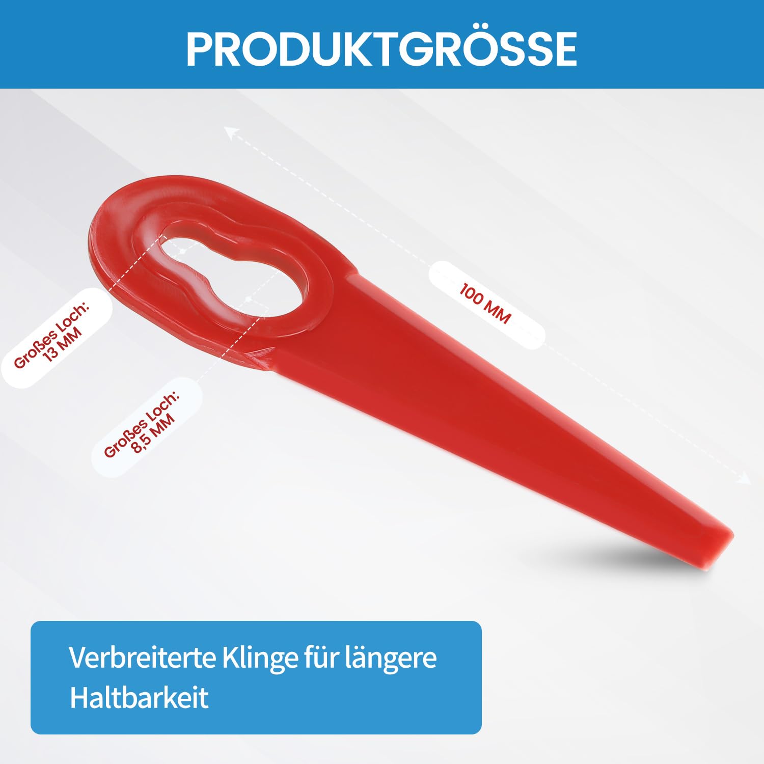 40 Stück Kunststoffmesser Compatibel mit GFART 18 | GLAR 18 Li Rasentrimmer,Ersatzmesser für Akku Rasentrimmer ALDI