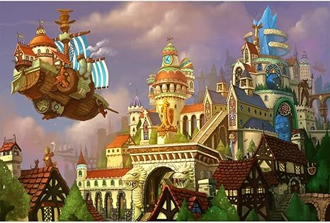 Amazon Co Jp 500 5000個の木製ジグソーパズル市スカイファンタジー城風景アート作品漫画のアニメのテーマはホームデコレーションパズル R 730 Size 4000 Pcs ホーム キッチン