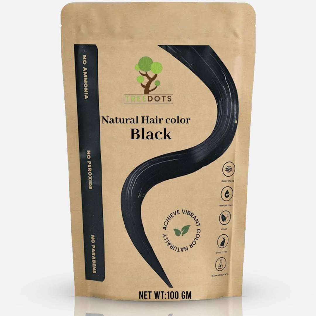 Treedots Natural Black Hair Color | Long-lasting Hair Color & Healthy Shine | Ammonia Free Long Lasting Color for Stronger & Silkier Hair for Men and Women | Pack Of 1 (100gm / 3.38 fl oz)-image-44