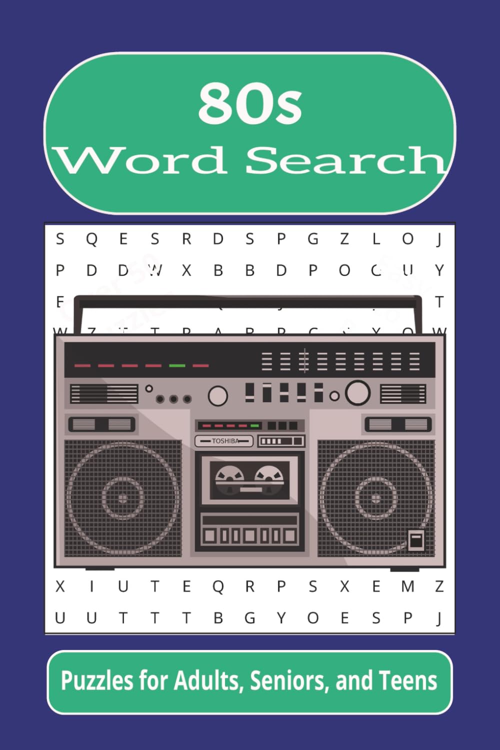 80s Word Search: Word searches with easy to read print about the 80s, retro, movies, and more