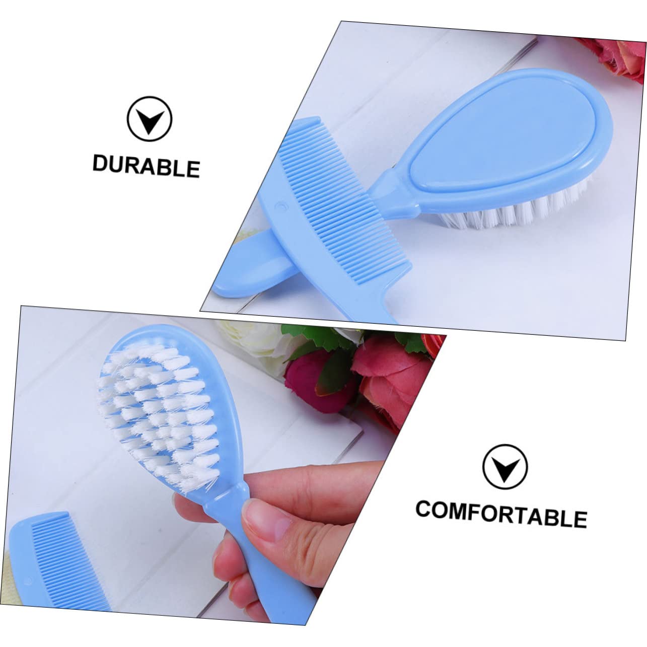 Balacoo 18 Pcs 3 Sets Infant Combs Brushes Baby Bathing Hair Brush Set Boys and Girls Hair Comb Pp Material Safe for Babies Random