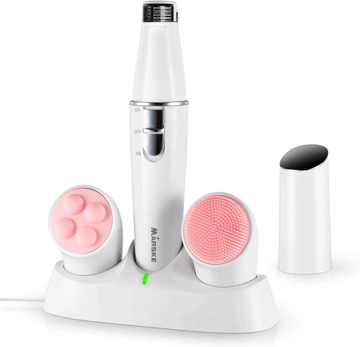 Facial Cleansing Brush for Women, 2-in-1 Facial Cleansing & Massaging IPX7 USB Rechargeable Face Brush Waterproof Electric Face Spin Brush (Updated Version)