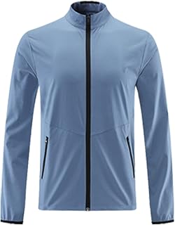 FANGFANGFA Long-sleeved Jacket, Outdoor Sports and Leisure Running Jacket, Casual Breathable Zipper Stand Collar Quick-drying Fitness Long-sleeved Jacket
