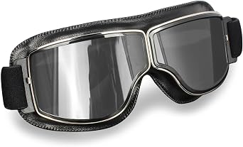 surpassme Motorcycle Vintage Goggles,Motorcross Riding Glasses for ATV, Dirt Bike, Available for Open Face Helmet