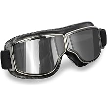 surpassme Motorcycle Vintage Goggles,Motorcross Riding Glasses for ATV, Dirt Bike, Available for Open Face Helmet