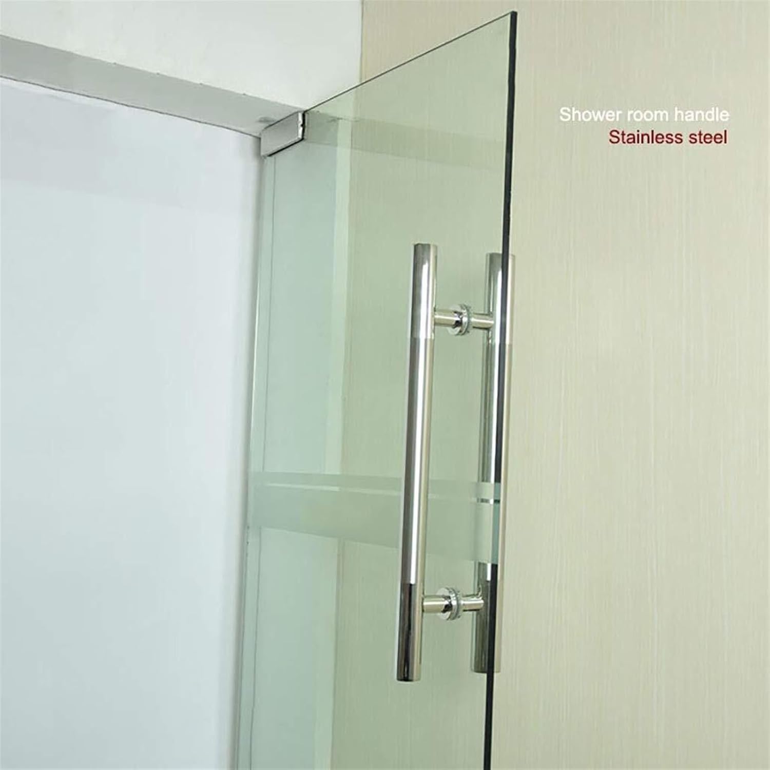 Door Handles,Brushed Stainless Steel Round Tube Handle Glass Door Wooden Door Push-Pull Handle Door Hardware Accessories,4 Lengths (Size : 1000x700mm)