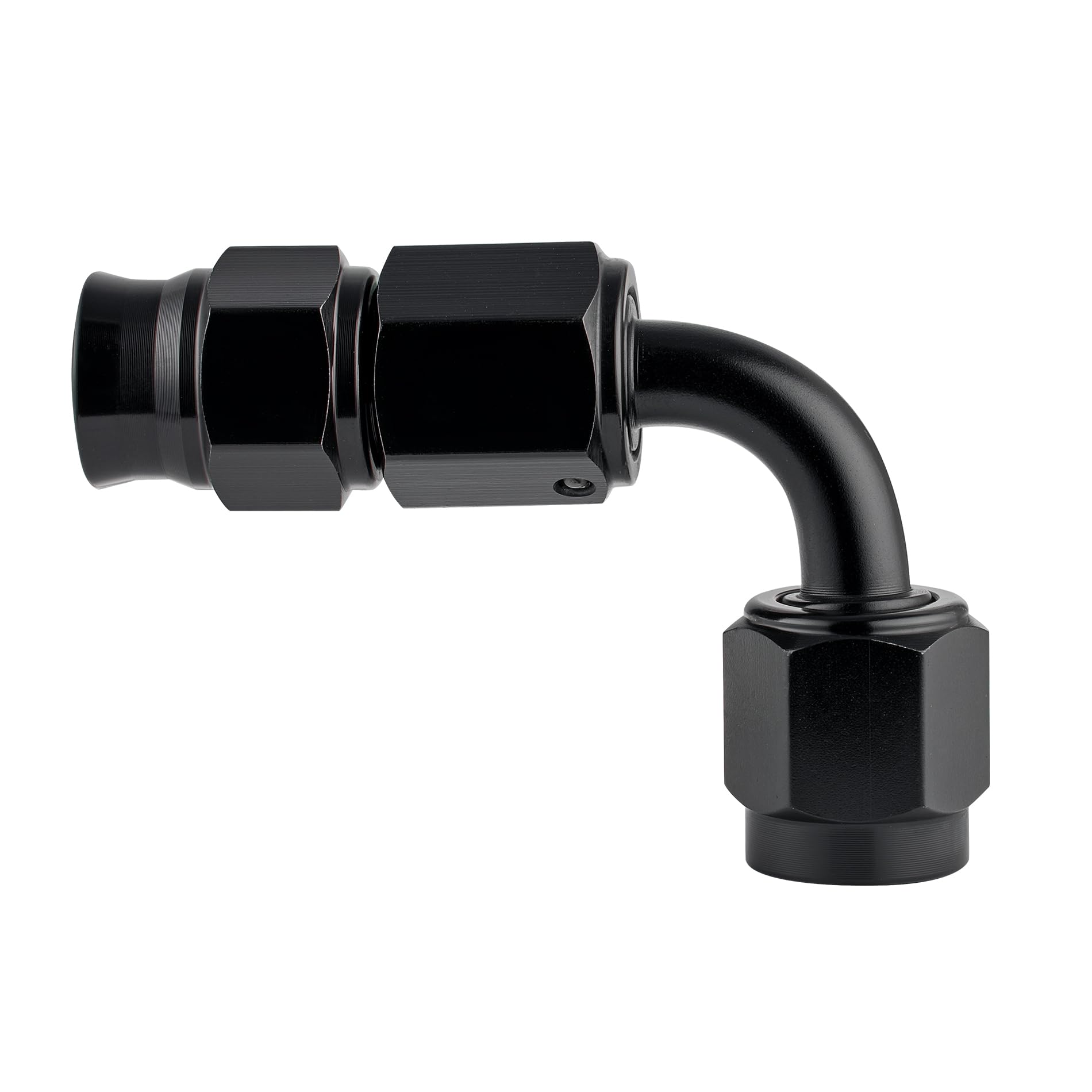 EVIL ENERGY 3AN PTFE Hose End Fitting 90 Degree Black for PTFE Hose Only