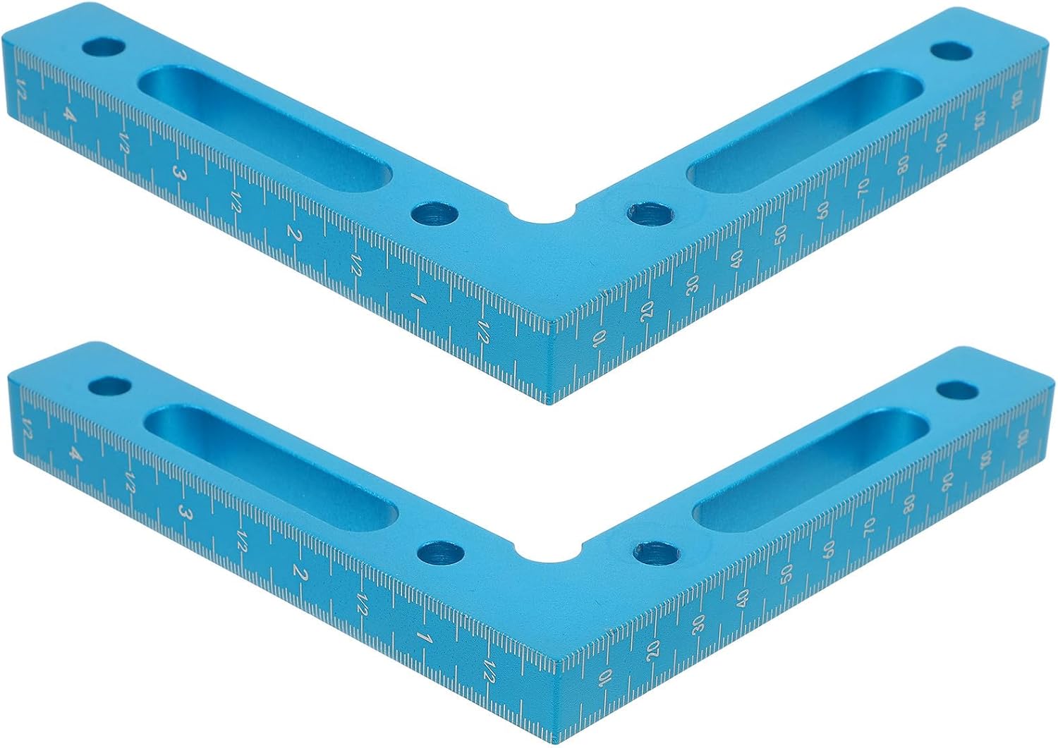 CHILDWEET 2pcs Right Angle Clamps for Woodworking Cabinet Installation, Iron Material Precise and Secure Assembly, Blue Edge Clamps for Carpenter Tools and Woodwork Positioning Squares
