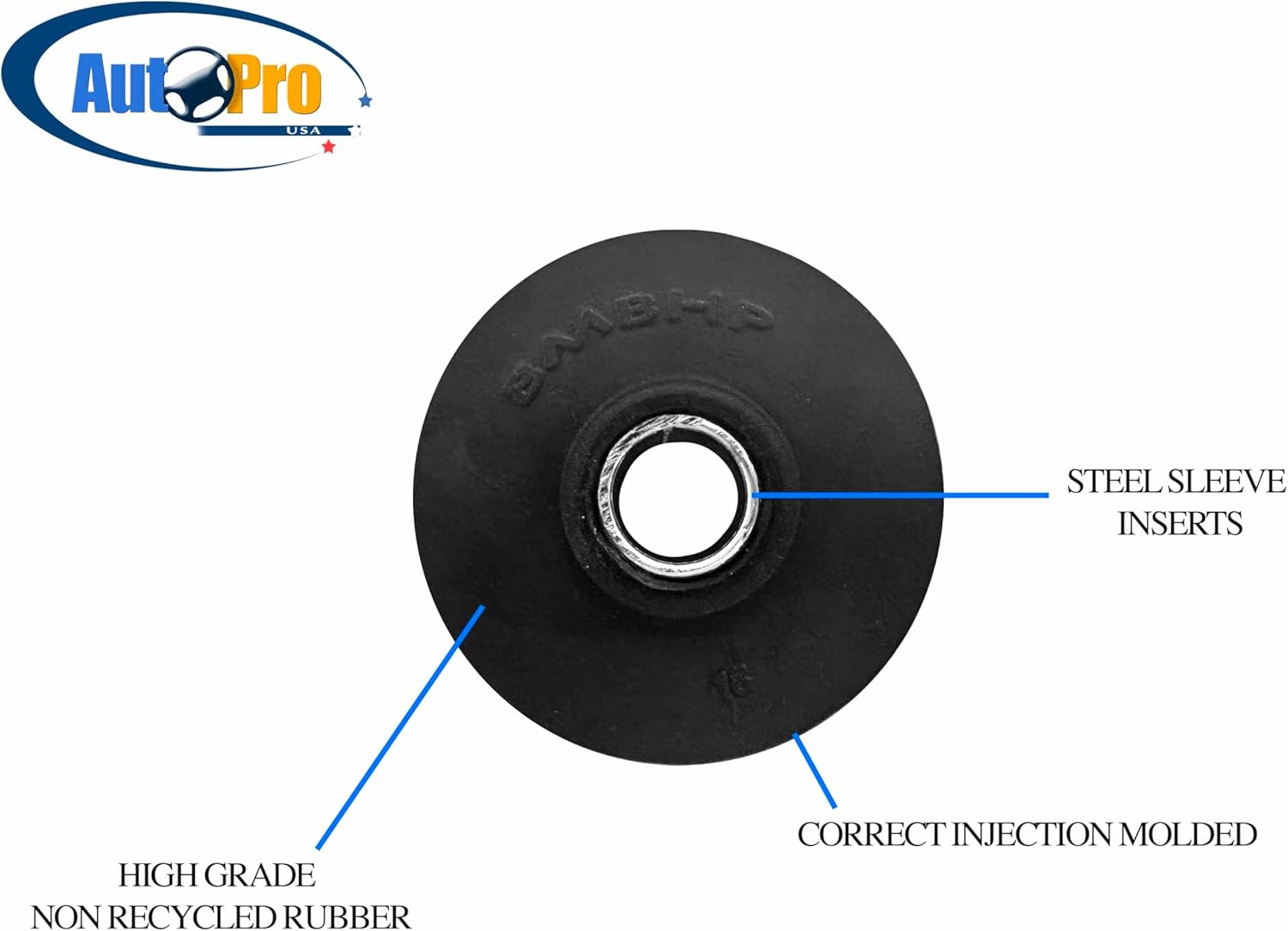 Body Mount OE Style Rubber Bushing and Hardware Kit Compatible with Impala Convertible 1960-1964