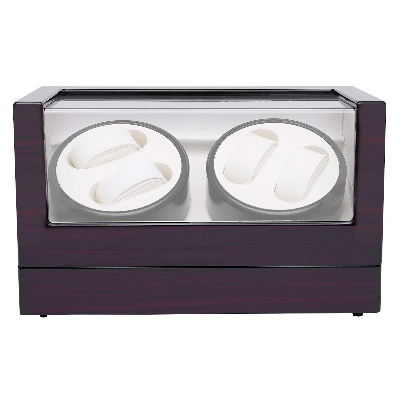 Uhrenboxen 4+0 Automatische Uhrenbeweger Box Sandelholz Farbe Uhrenkasten 34*18*20cm Automatisch Vitrine Watch Winder Display Leder Uhrenboxen Box Geschenk für Weihnachten/Jubiläum/Vater/Geburtstag