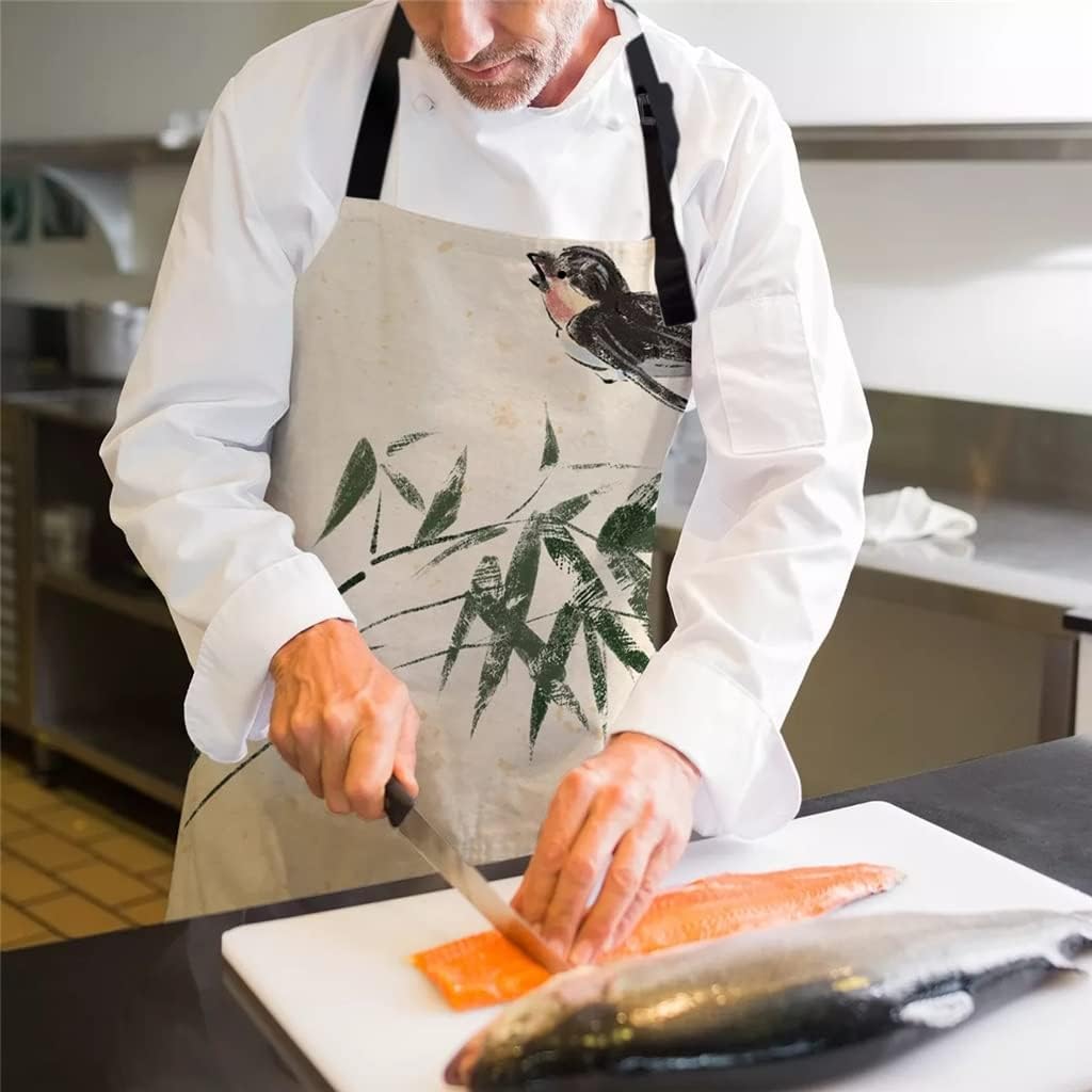 Ink Chinese Aprons for Women Men Kid Cooking Baking Apron Kitchen Utility Equipment Accessories