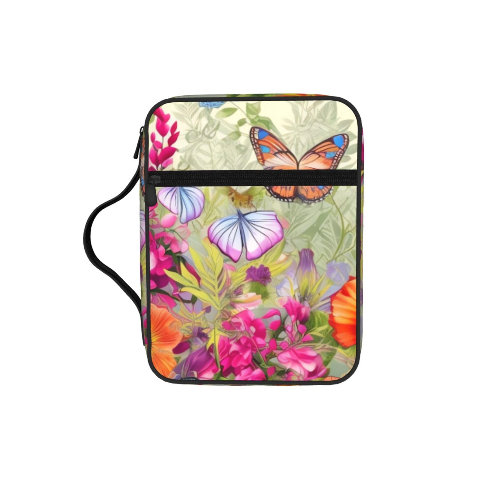 Birds Flowers Butterfly Bible Cover Case Waterproof Bible Bag With Handle Organizer Storage Book Cover For Bible Study