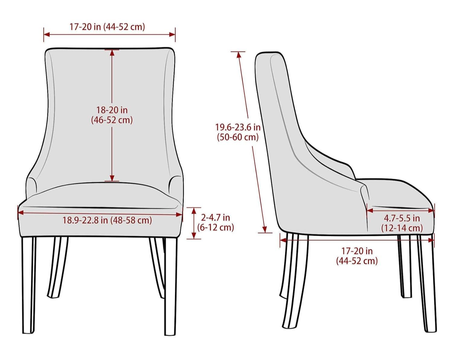 Generico Velvet Coprisedia Con Curve, Armless Elasticizzato Copri Sedie Mid-Century Modern per sala da pranzo e banchetti Bianco confezione da 4