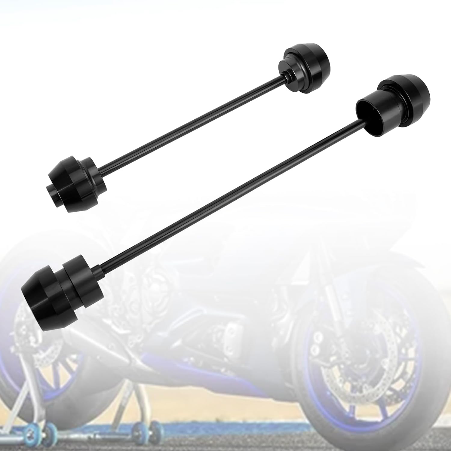 Front Rear Axle Fork Wheel Slider CNC Wheel Axle Slider Kit Black fit for YAMAHA YZF-R7 YZFR7 2021-2023