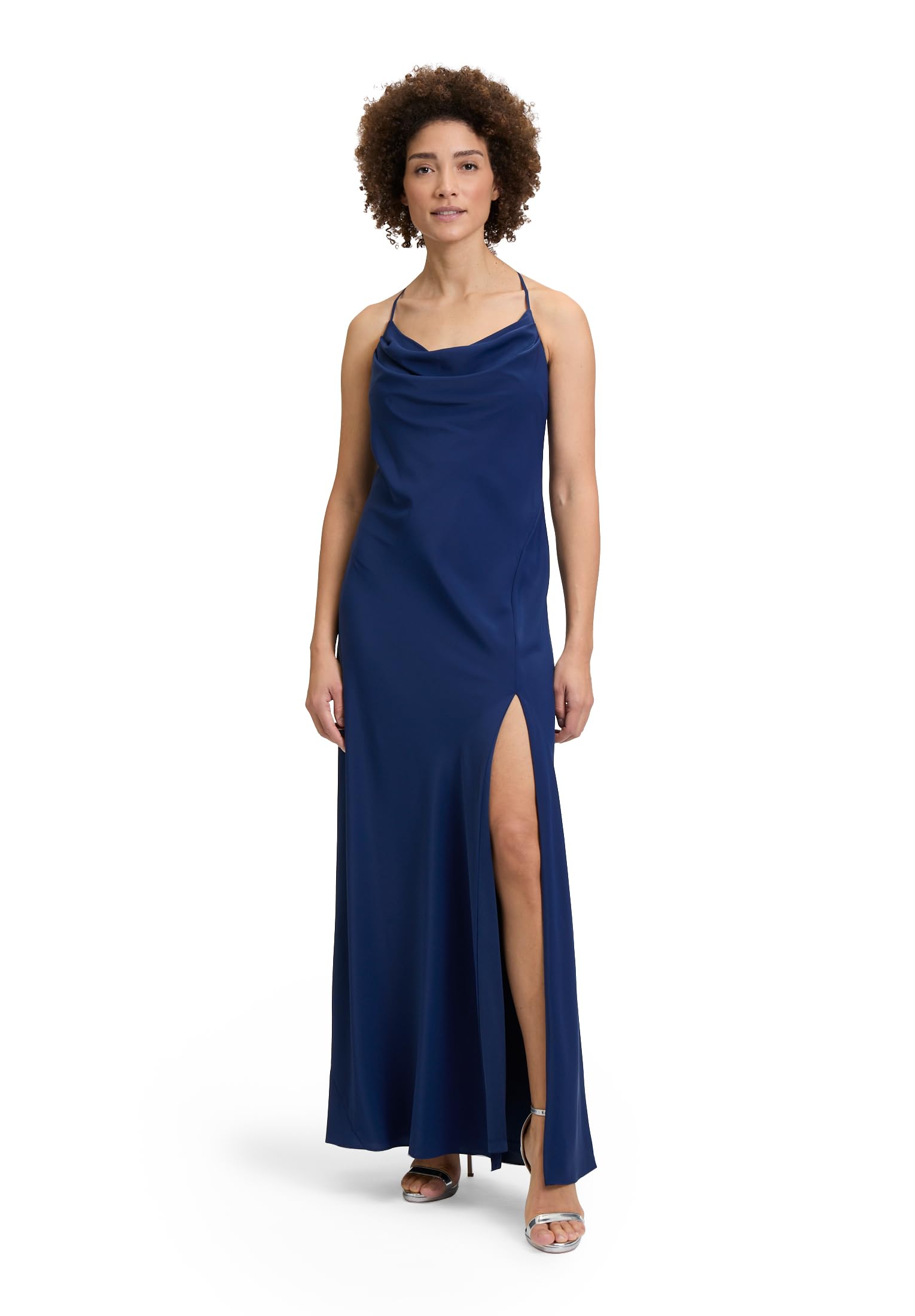 Vera Mont Damen Abendkleid mit Wasserfallausschnitt