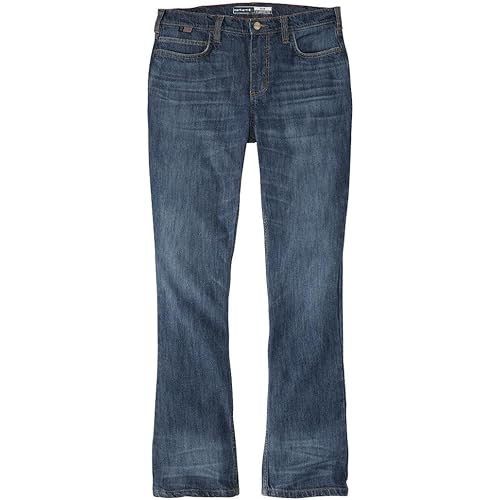 Carhartt Women's Fr Tiller High Rise Bootcut Jeans-Performance Fit Stretch Denim