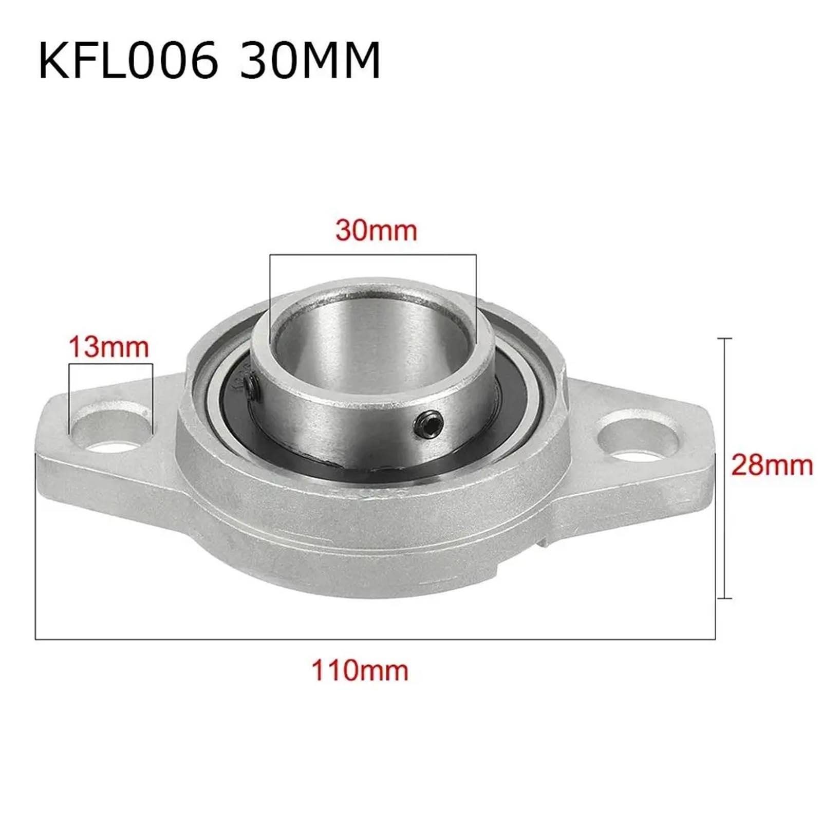 Carcasa de bloque montada en eje, 8mm, 10mm, 12mm, 15mm, rodamiento de bloque de almohada, rodamiento de empuje, aleación de ZINC, KFL08 KFL10 KFL12 KFL15(KFL005 25MM)