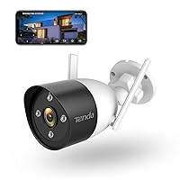 Tenda Telecamera Wi-Fi Esterno, 1080P Videocamera Sorveglianza Esterno con Visione