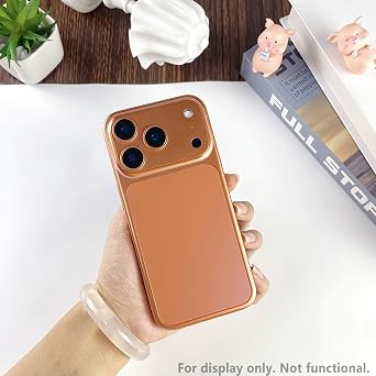 Non-Working FakePhone Compatible with 17ProMax, This's a Dummy Phone that Looks Like a Real Phone and No Logo (Orange,Black Screen)