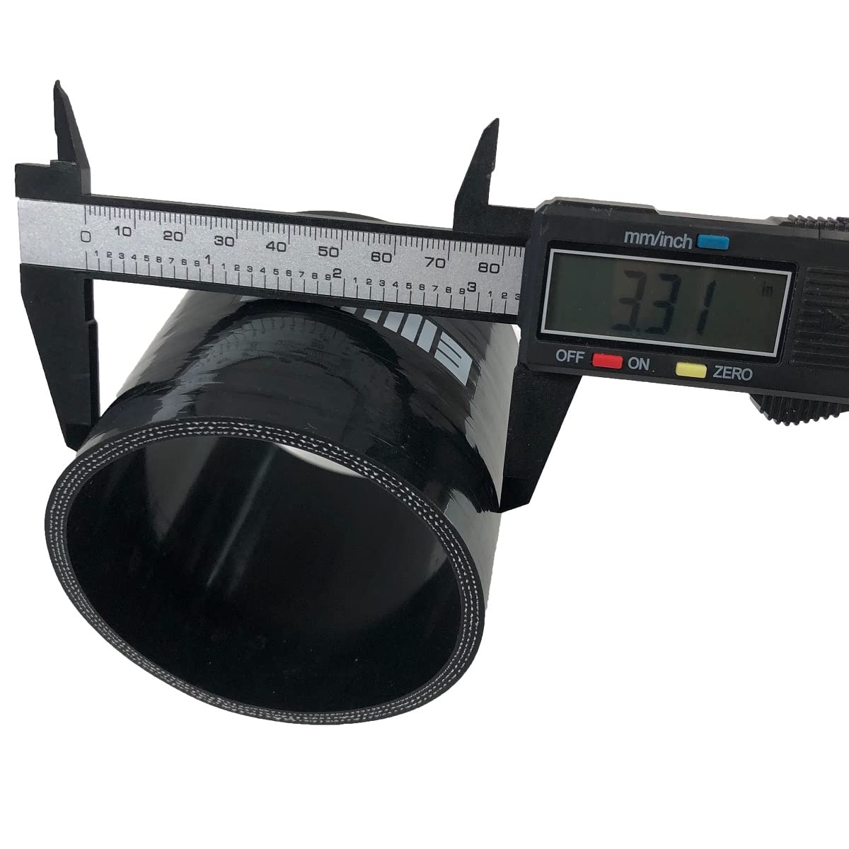 4 To 4 I.D. Universal 4-Ply Straight Silicone Hose Coupler Black With Clamps - Foto 7