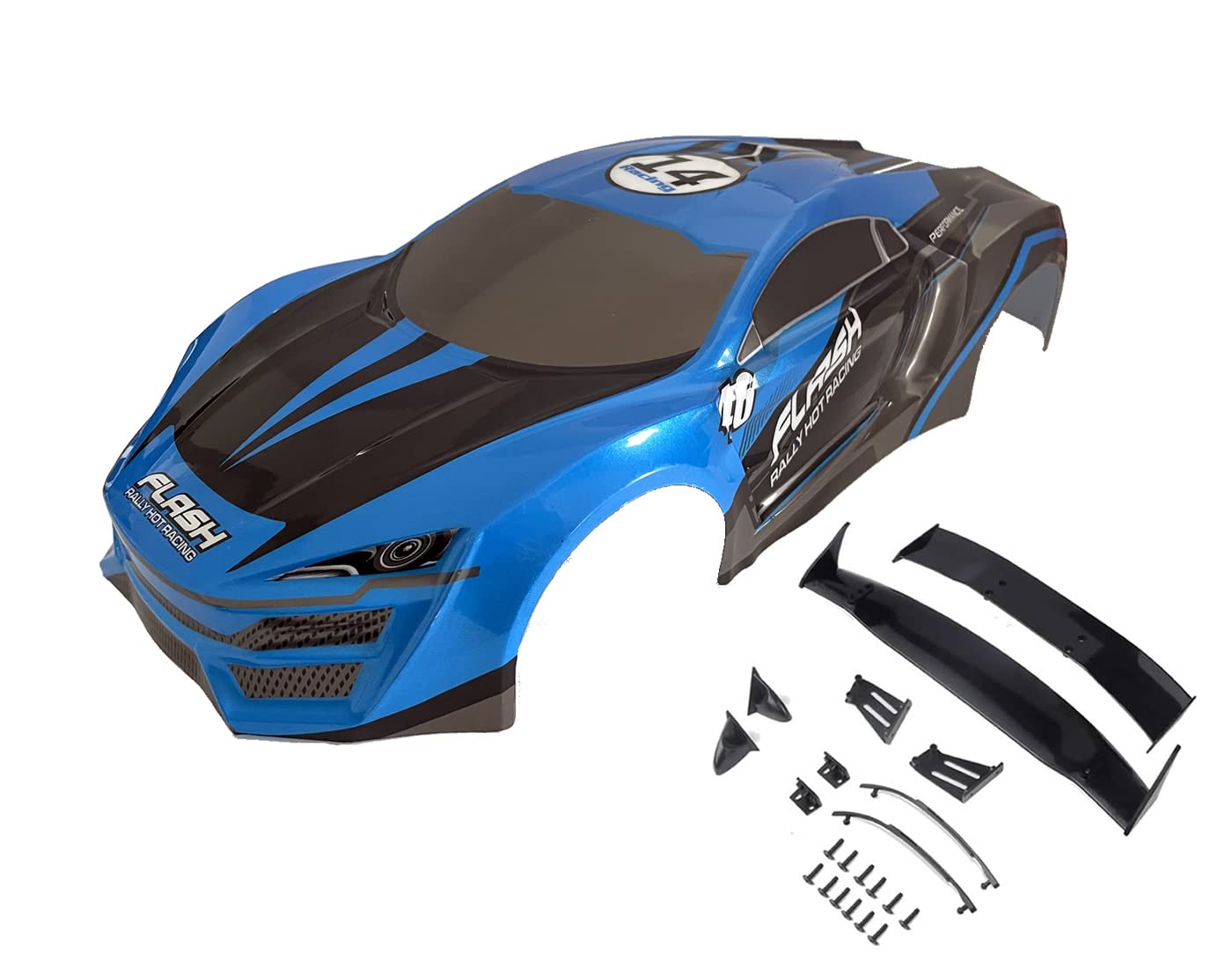 Novahobby 1/10 Scale RC Painted Precut Drift Racing Touring Onroad Car Body Shell Width 200mm with Wing Mirror Accessories (Lykan)