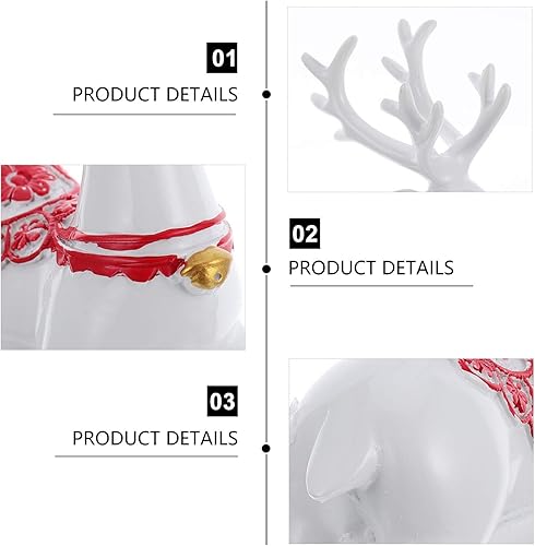 Miniatura 5 de Wakauto Adornos de ciervo, decoración de juguete para Salas de Casa, decoración interior de automóvil, figuras de reno, accesorio de decoración de