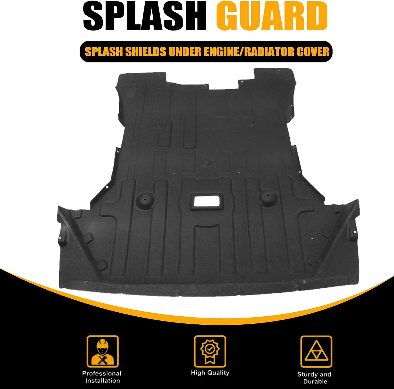 SecosAutoparts Engine Splash Shields Under Radiator Cover Compatible with BMW X3 2011-2017 Replace# 51-75-7-213-662, 51757213662