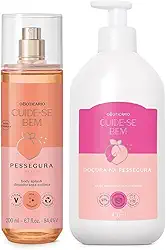 Combo Cuide-se Bem Pessegura: Body Splash 200ml + Loção Hidratante Doçura Na Pessegura 400ml