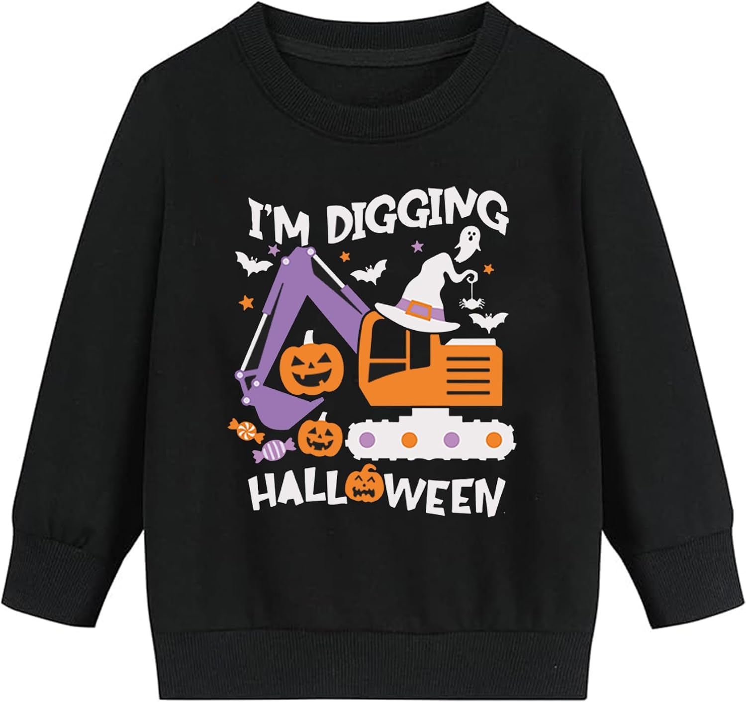 Halloween Sweatshirt Kids Glow in the Dark Dinosaur Shirt Boys Pumpkin Tops Bat Long Sleeve Cotton Outfits 1-11T