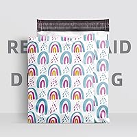 Vista 4 de SHIPKEY 100 sobres de polietileno azules arcoíris de 10 x 13 pulgadas, resistentes al agua, para joyas, aretes, sobres para pequeñas empresas