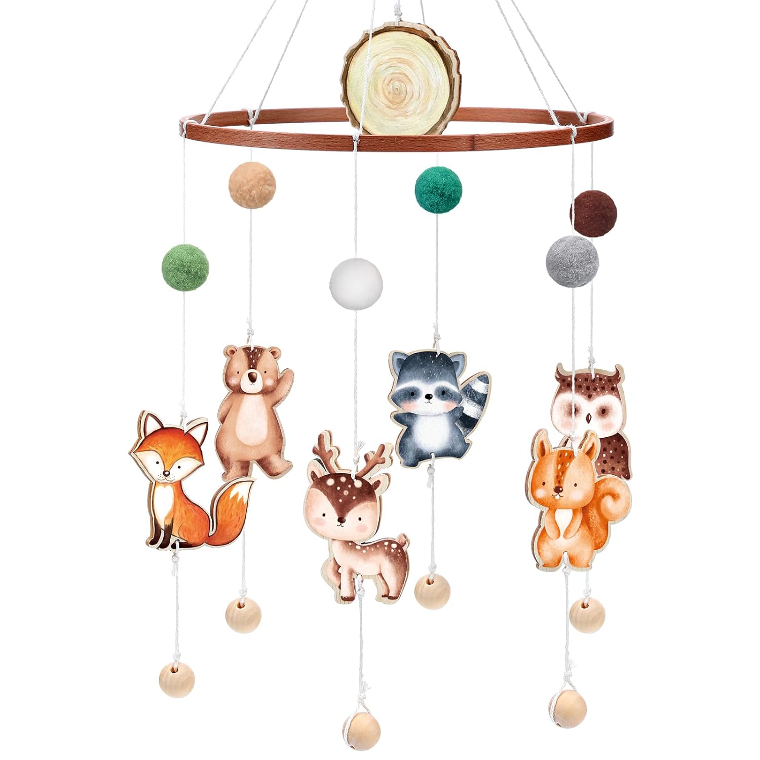 Woodland Baby Crib Mobile Jungle Animals Nursery Bahrain Ubuy