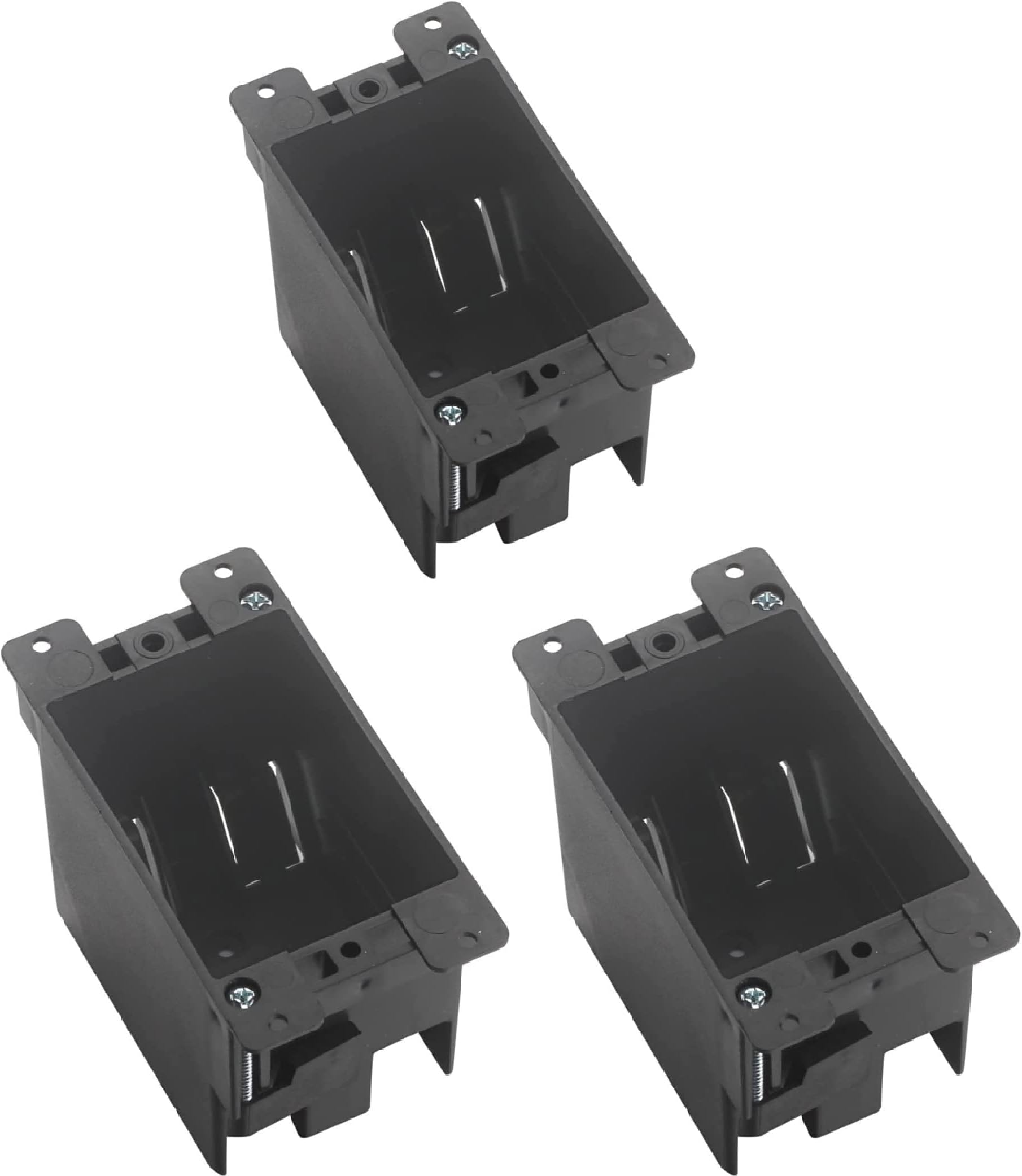 1-Gang PVC Old Work Electrical Outlet Box (3-Pack) | 14 cu. in. Plastic Junction Box for Switches, GFCI, or Duplex Receptacle Outlet | Old Work Electrical Box for Home Improvement