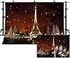 Eiffel Tower Backdrop for Party MME 10x7Ft Night Scene Romantic Background Video Studio Props GEME613