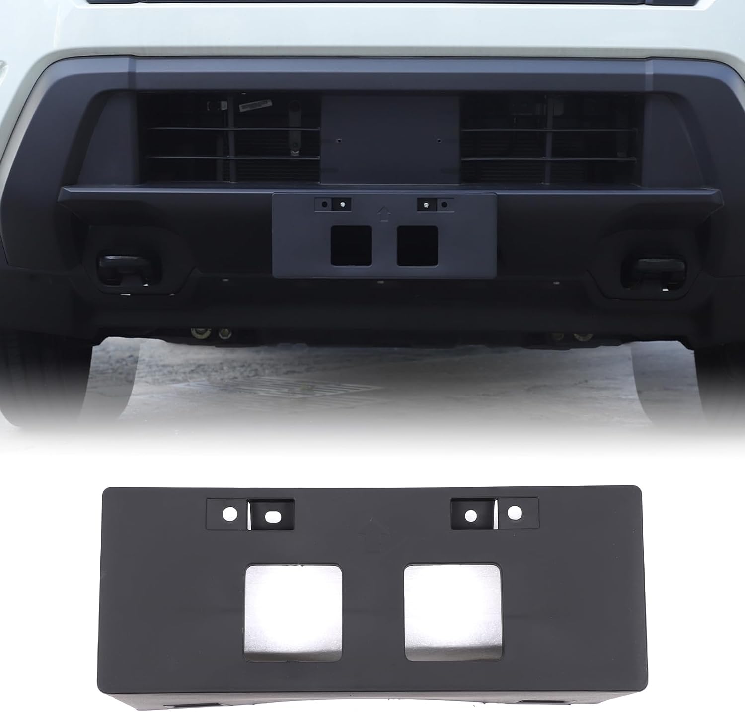 Car License Plate Frames Compatible with Nissan Frontier 2022-2024 ABS Truck Front License Plate Holde Bracket Mounting Kit Replace for 962109BU0A