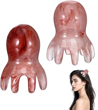 2 Pcs Octopus Head Massage Comb, Scalp Massage Tool for Head and Body Relaxation, 8 Unique Points to Melt Muscle Bumps and Relieve Body Fatigue