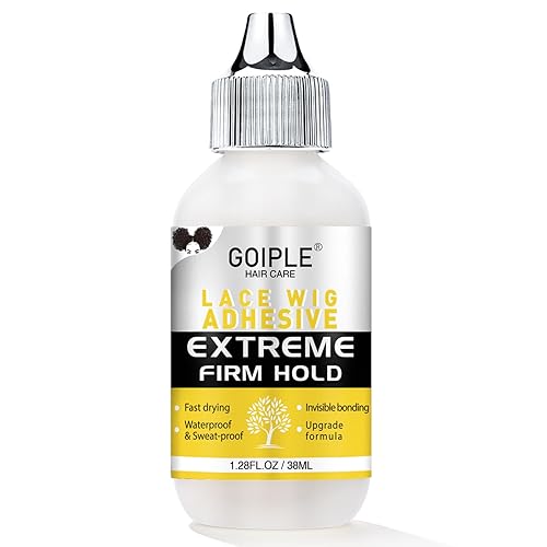Goiple Pegamento de peluca para pelucas de encaje frontal, pegamento de peluca de encaje frontal impermeable para pelucas, adhesivo de encaje