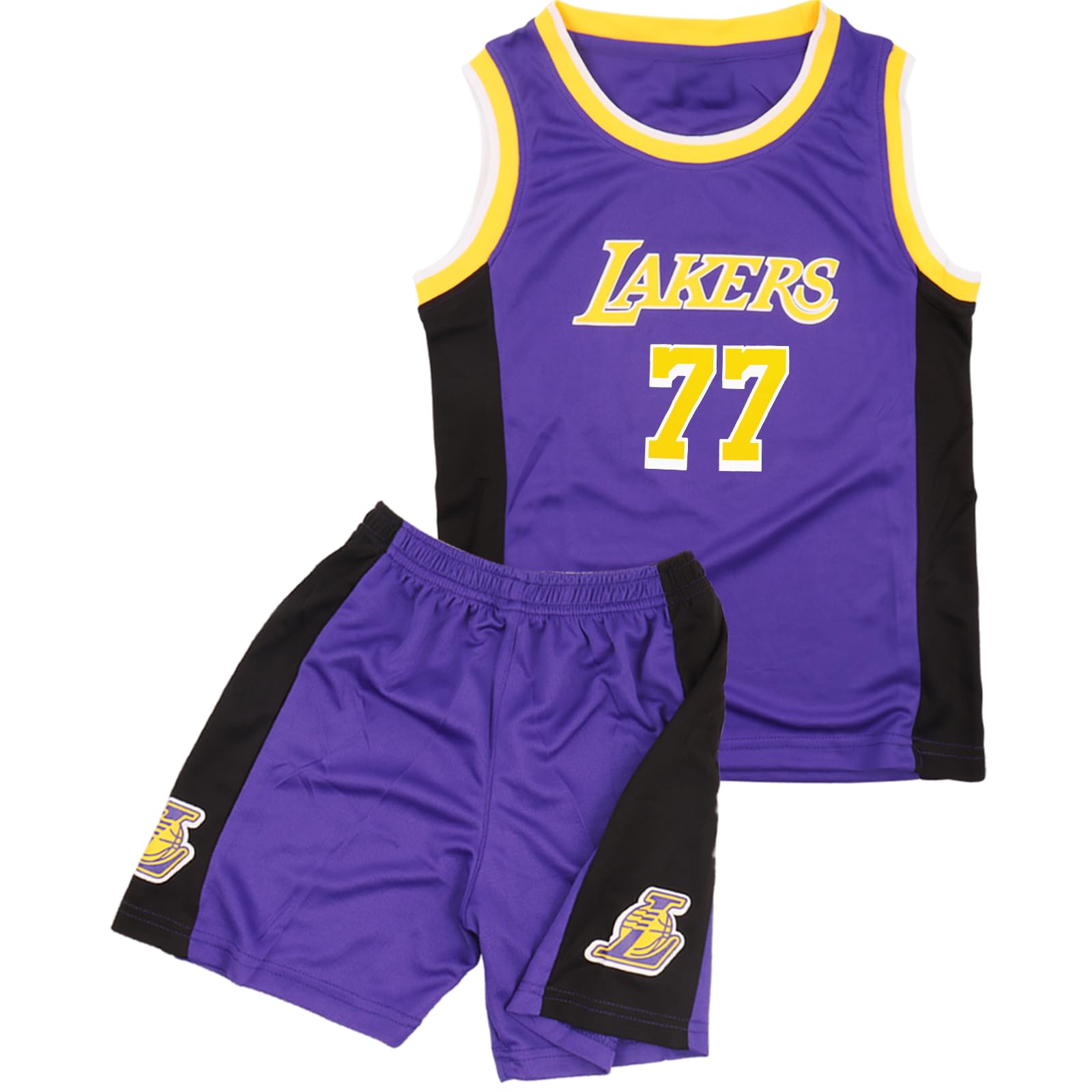 FUTERLY Completo Basket 2 Pezzi per Bambino, Divisa Senza Maniche, Canotta e Pantaloncini, 4-14 Anni