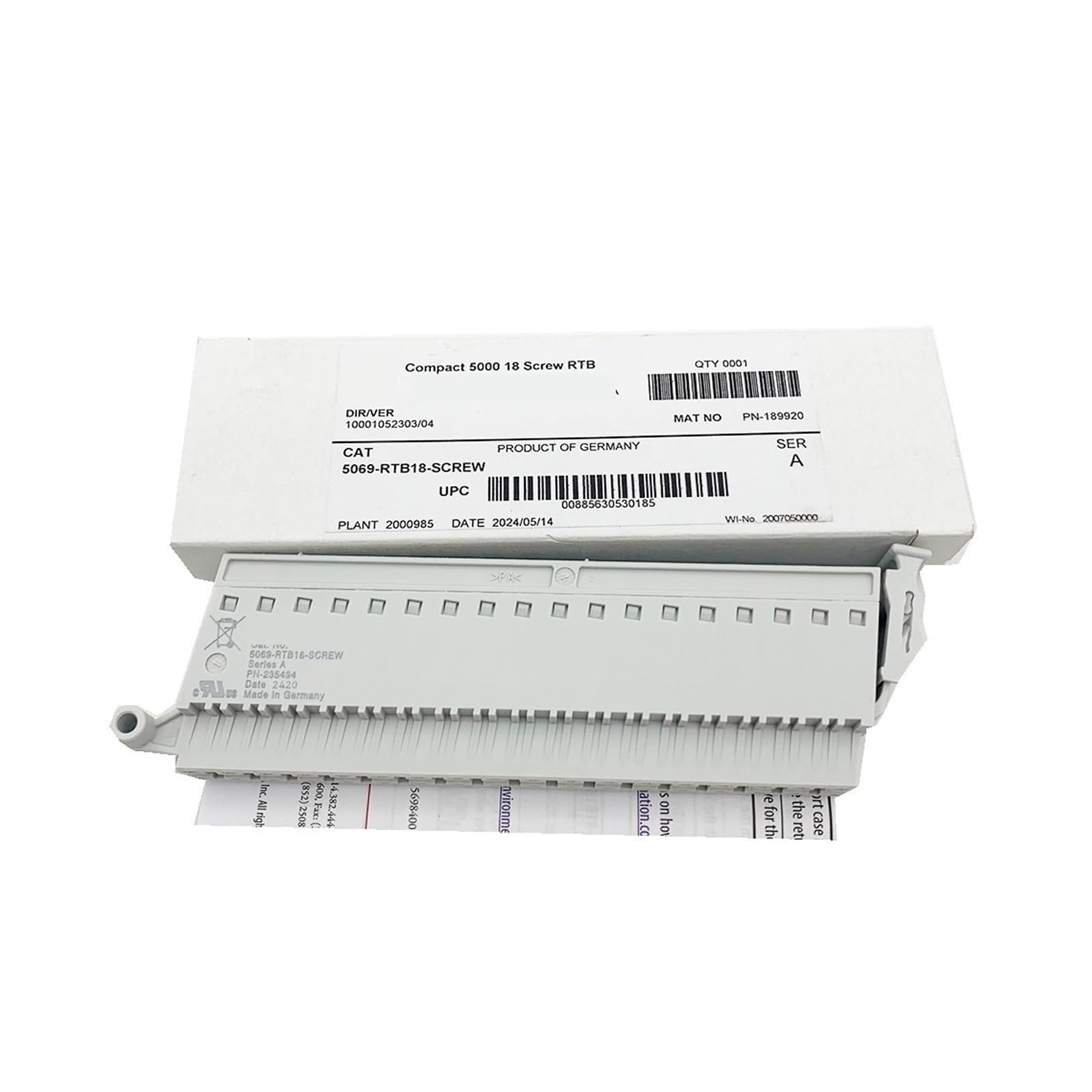 X psblty Klemmenblock 5069-RTB18-SCREW Klemmenmodul zur Verwendung in automatisierten Geräten usw.