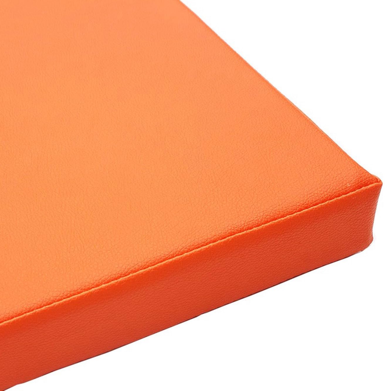Coussin de bureau ergonomique et imperméable en cuir PU orange 50x50 cm