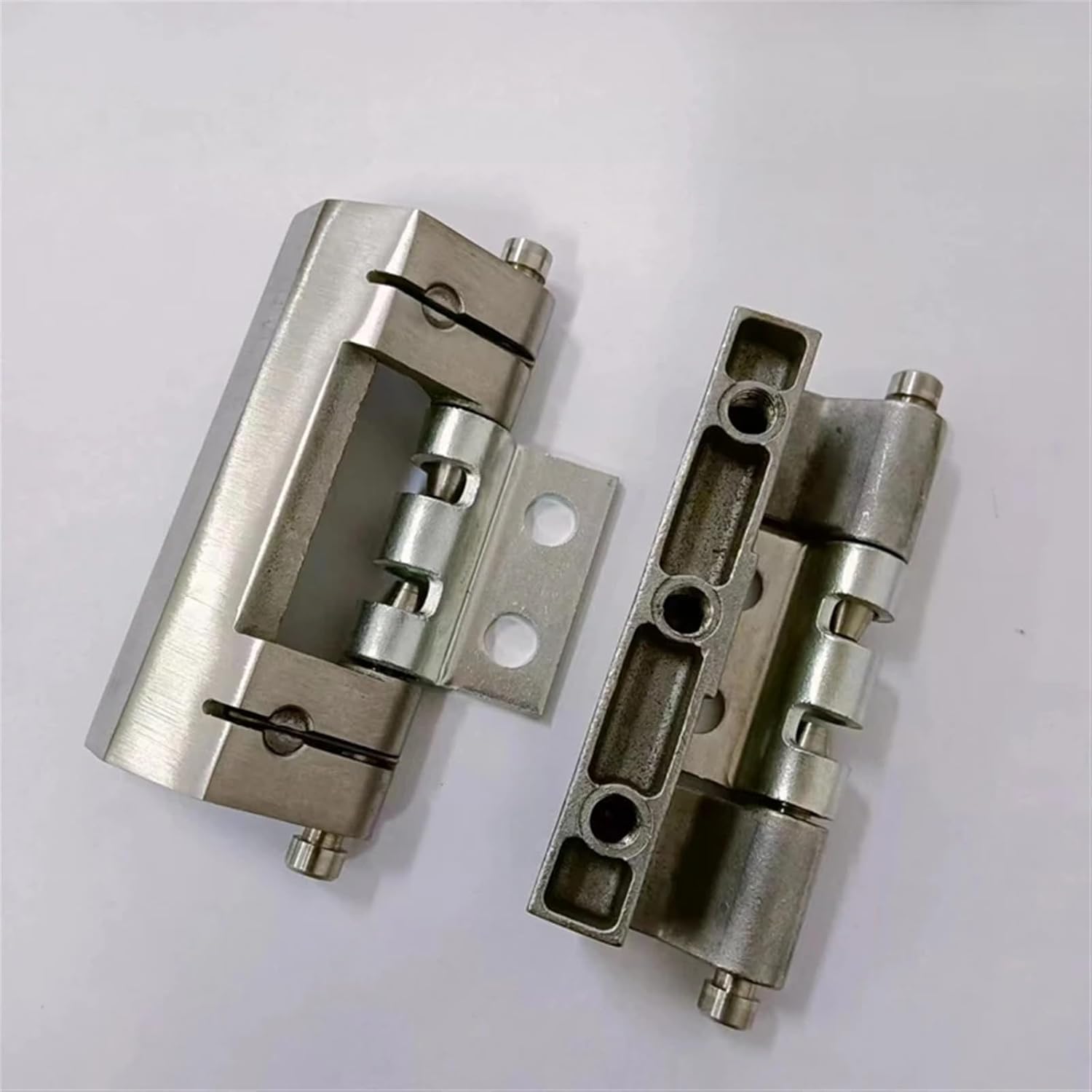2PCS 304 Stainless Steel Industrial Cabinet Clamp Hinge with Screw Fixed Hardware Cabinet Connector(2pcs-Stainless-A)