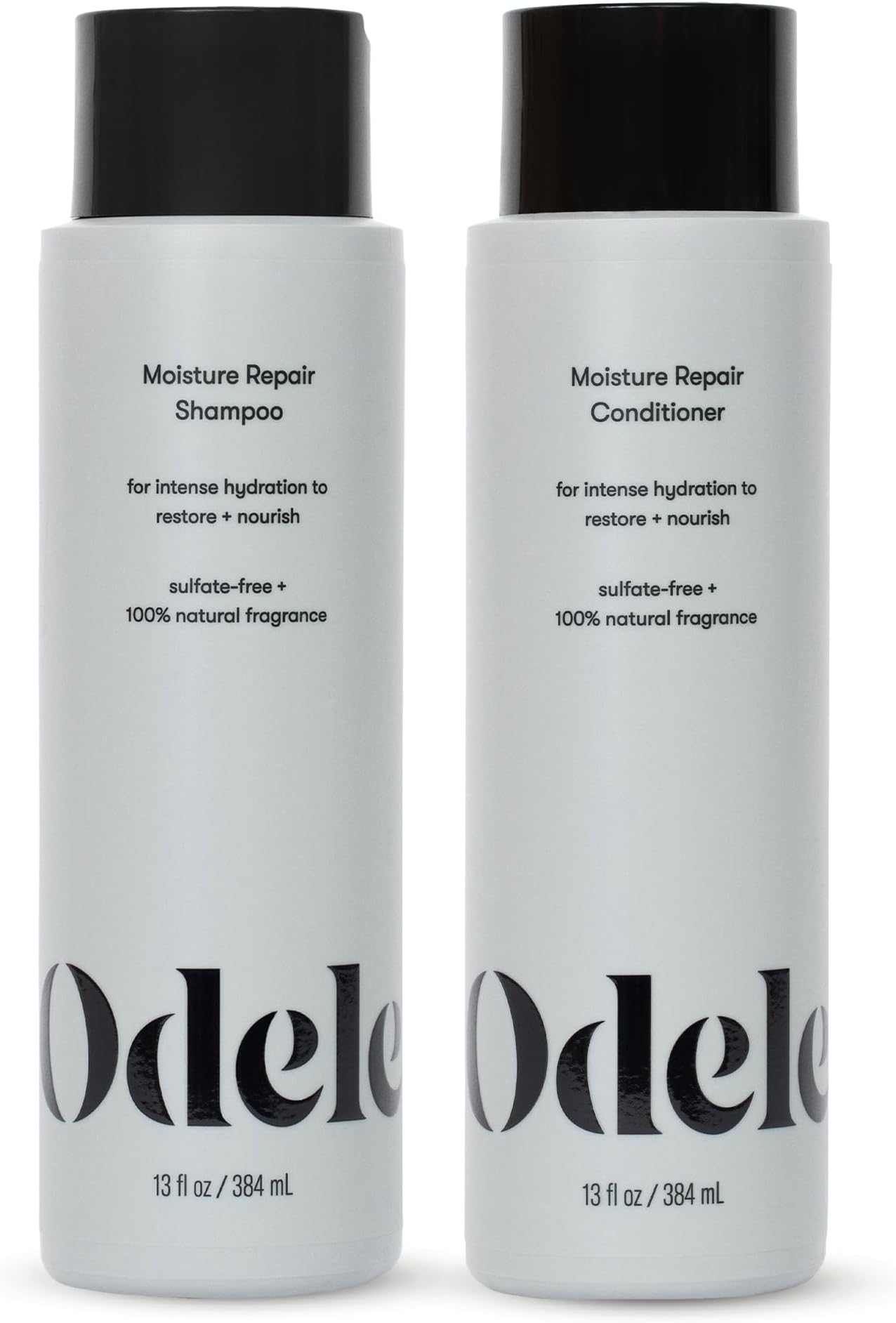 Odele Moisture Repair Sulfate-Free Shampoo & Conditioner Set, for Intense Hydration to Restore & Nourish Dry or Damaged Hair, 13 Fl Oz Each (2-Pack)