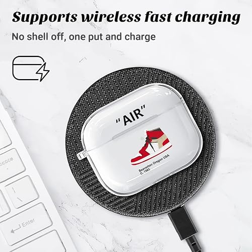 Miniatura 5 de Funda para AirPods 3, zapatos deportivos Cool Off estilo de marca, creativas letras blancas y negras y rojas y azules, zapatos deportivos dibujados,