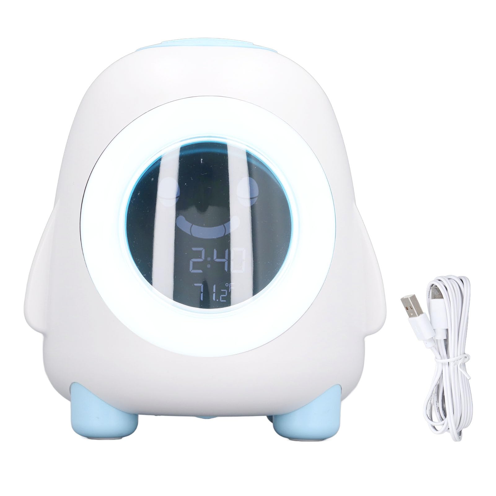 TOPINCN Reloj Despertador Infantil de Dibujos Animados con Pantalla Clara, Luz Nocturna para Dormitorio, Uso de Componentes Electrónicos de Plástico